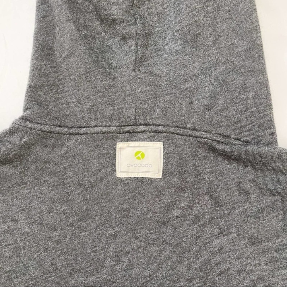 Avocado Active | Grey Atheltic Oversized Cropped Raw Hem Hoodie S - Picture 7 of 11